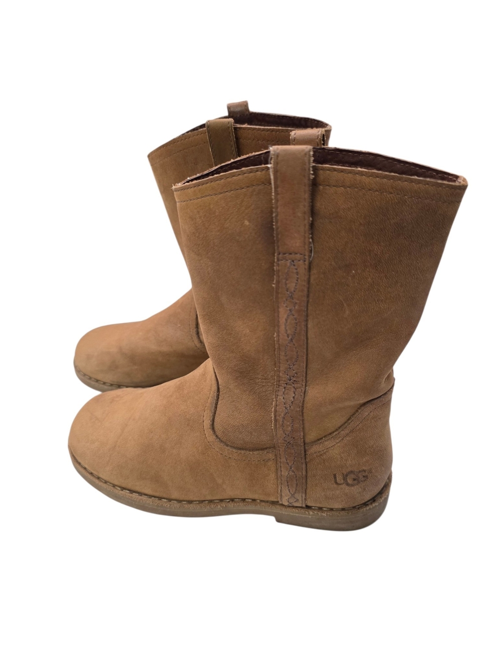 UGG Kids Chestnut Suede Mid-Calf Pull-On Boots